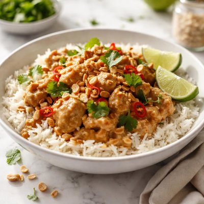 Image of Peanut Chicken Over Rice