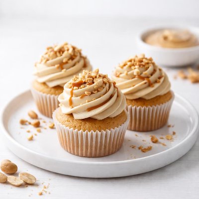 Image of Peanutty Cupcakes and Frosting