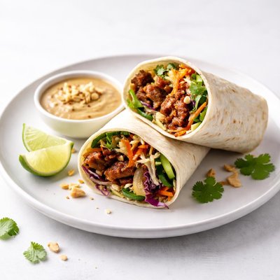 Image of Peanutty Sate Pork Wrap
