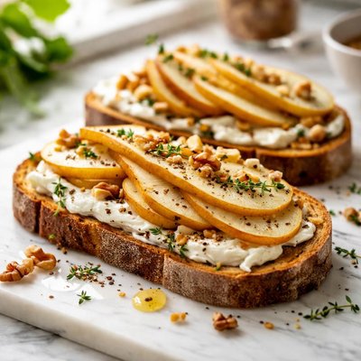 Image of Pear and Cheese Toast