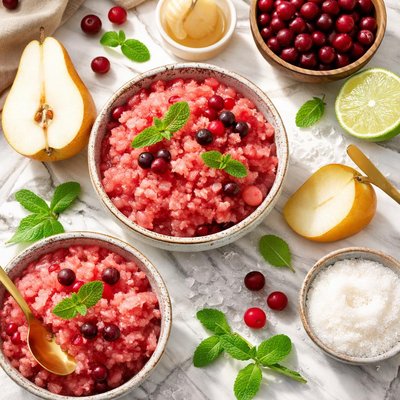Image of Pear and Cranberry Granita