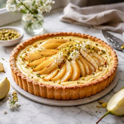 Image of Pear and Custard Tart