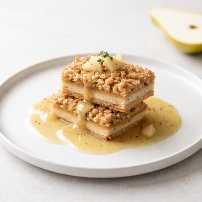 Image of Pear Bars with Pear Sauce