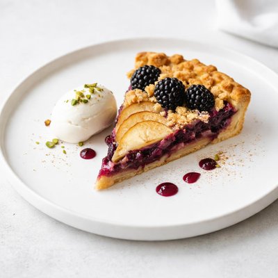 Image of Pear Blackberry Pie with Cardamom