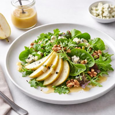 Image of Pear Blue Cheese Walnut Salad W Pear Vinaigrette