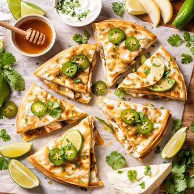 Image of Pear Brie Jalapeno Quesadilla Appetizers