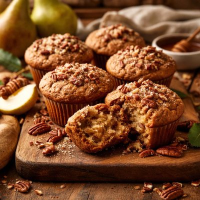 Image of Pear Pecan Muffins