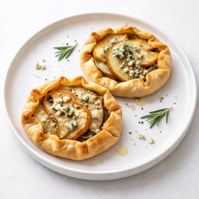 Image of Pear Roquefort and Rosemary French Galettes Tartelettes