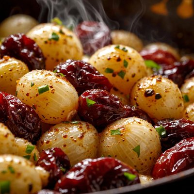 Image of Pearl Onions with Dried Cherries