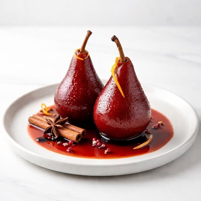 Image of Pears Poached in Spiced Wine