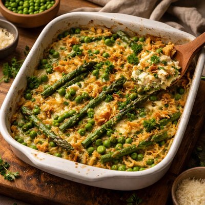 Image of Peas and Asparagus Casserole