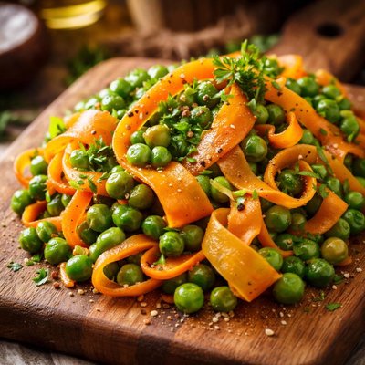 Image of Peas and Carrot Ribbons