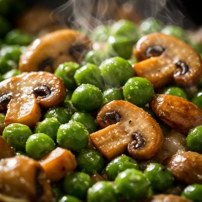 Image of Peas and Mushrooms