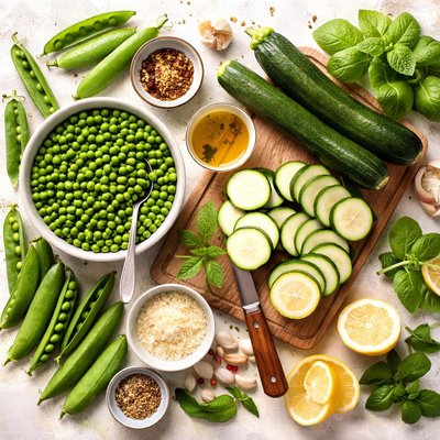Image of Peas and Zucchini