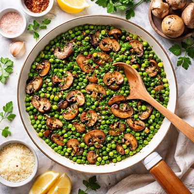Image of Peas with Mushrooms