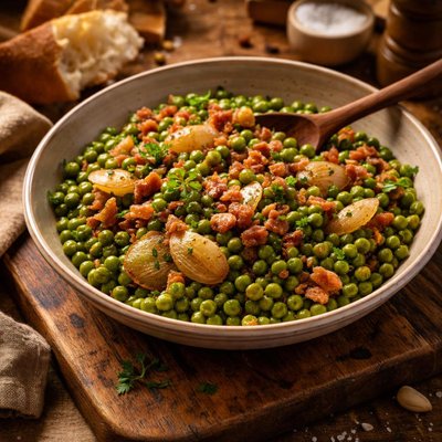 Image of Peas with Shallots and Pancetta