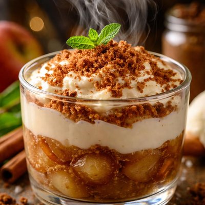 Image of Peasant Girls in the Mist Scandinavian Apple and Cream Pudding