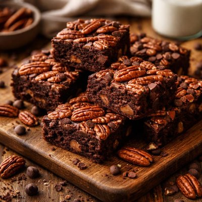 Image of Pecan and Choc Bit Brownies
