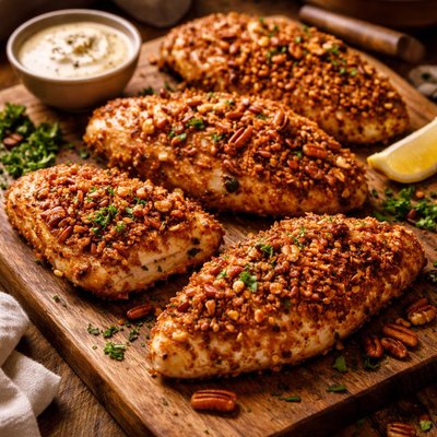 Image of Pecan and Panko Crusted Chicken Breasts