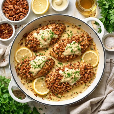 Image of Pecan Chicken with Brandy Sauce