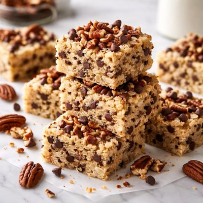 Image of Pecan Chocolate Chip Rice Crispy Squares
