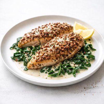 Image of Pecan Crusted Chicken Florentine