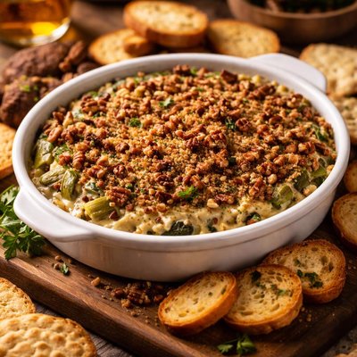 Image of Pecan Crusted Spinach Artichoke Dip