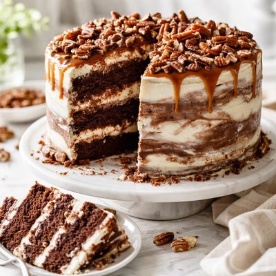 Image of Pecan Fudge Ripple Layer Cake