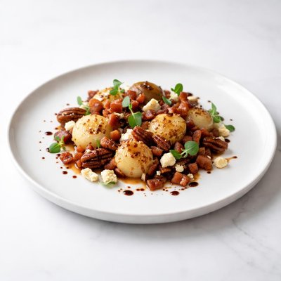 Image of Pecans Bacon Caramelized Baby Onions Gorgonzola Cheese O