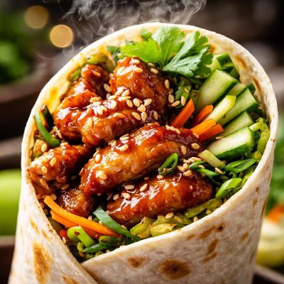 Image of Peking Chicken or Pork Wrap
