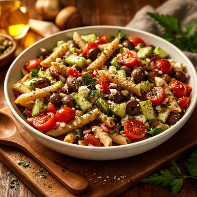 Image of Penne Mediterranean Delight Salad Diabetic Friendly
