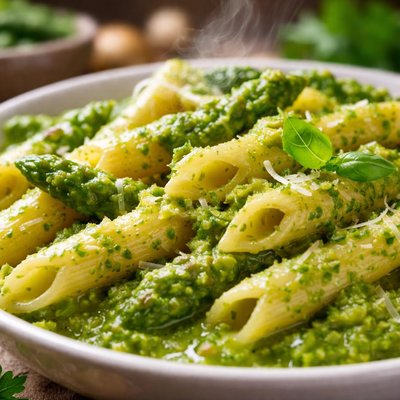 Image of Penne Pasta with Asparagus Sauce