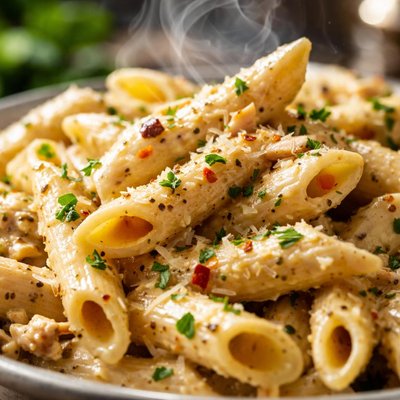 Image of Vegan Penne Pasta with Creamy Sauce