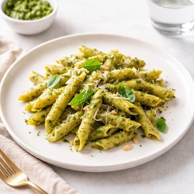 Image of Vegan Penne Pasta with Pesto