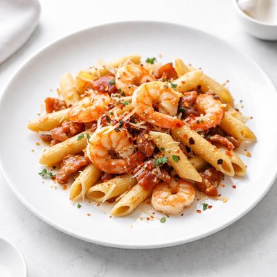 Image of Penne Pasta with Shrimp Bacon