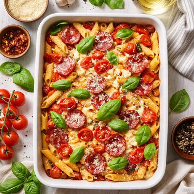 Image of Penne Salami Bake