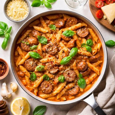 Image of Penne Sausages a La Vodka