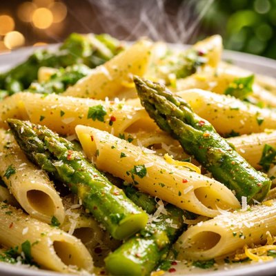 Image of Penne with Asparagus Lemon Sauce
