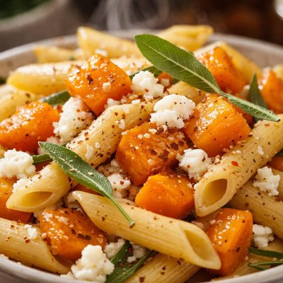 Image of Penne with Butternut Squash and Goat Cheese Courtesy Giada D