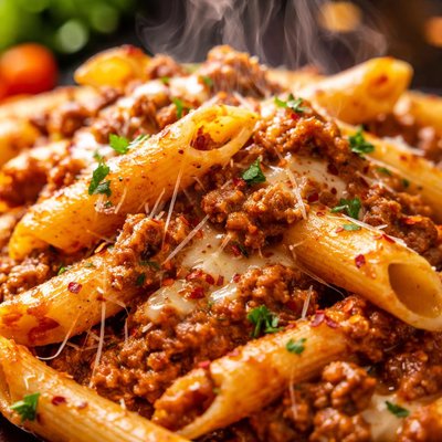 Image of Penne with Cheesy Meat Sauce