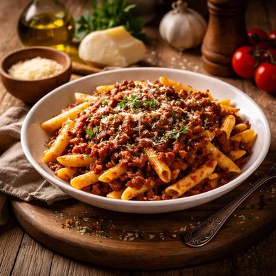 Image of Penne with Classic Bolognese Meat Sauce