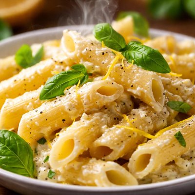 Image of Penne with Lemon Ricotta and Basil