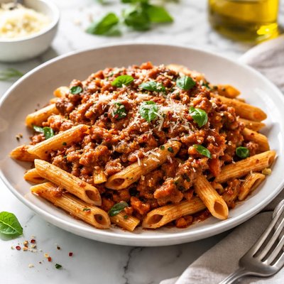 Image of Whole30 Penne with Meat Sauce