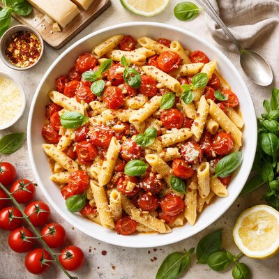 Image of Penne with Roasted Cherry Tomatoes