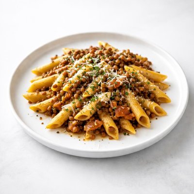 Image of Penne with Rustic Lentil Sauce