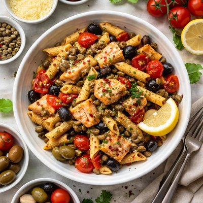 Image of Penne with Salmon Puttanesca