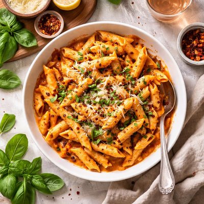 Image of Penne with Sun Dried Tomato Vodka Sauce