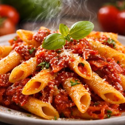 Image of Penne with Tomato Prosciutto Sauce