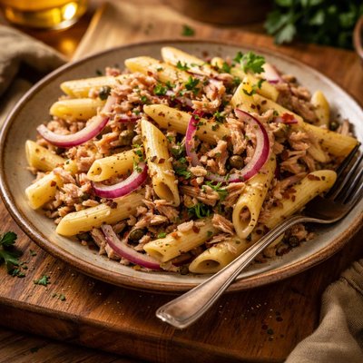 Image of Penne with Tuna and Red Onion