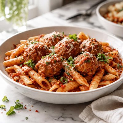 Image of Penne with Turkey Meatballs